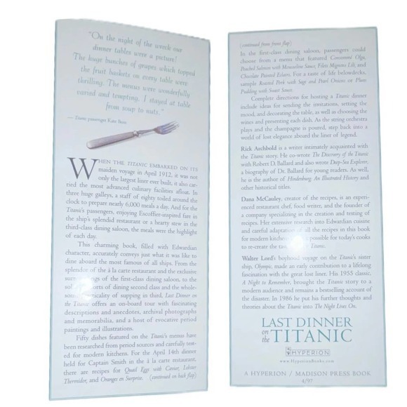 🛳Last Dinner on the Titanic Menus and Recipes from the Great Liner ‼️ - Picture 3 of 12